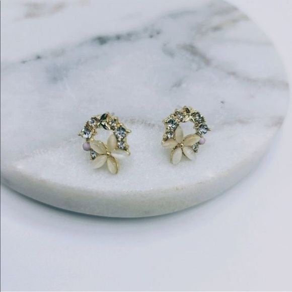 Crystal Flower Stud
Earrings - Picture 3 of 5
